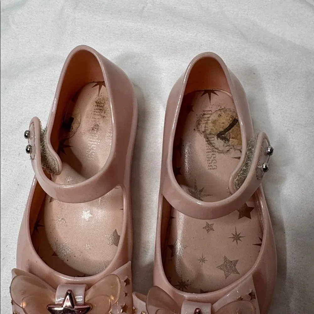 Mini Melissa Girl’s Ultragirl Star Toddler Ballet Flats. Size 7.